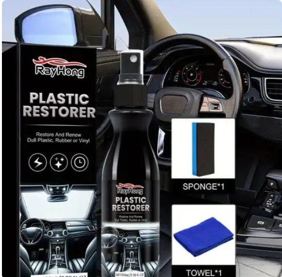 Spray de recubrimiento revitalizante de Plastico Ideal para vehiculos ¡Devuelve el brillo al instante! 100ml