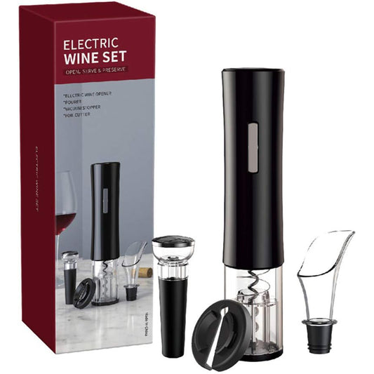 SET DESTAPADOR DE VINO ELECTRICO