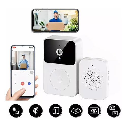 TIMBRE CON CAMARA DE VIDEO INALAMBRICA PARA PUERTA X9